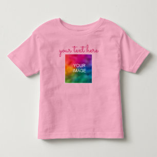 Foto uploaden Calligrafie Script Text Pink Baby to Kinder Shirts