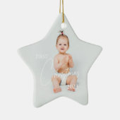 Foto uploaden Eerste Kerstmis Keramisch Ornament (Rechts)