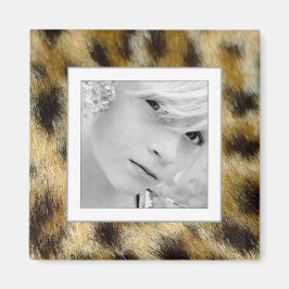  foto uploaden Leopard Fur Print Magnet