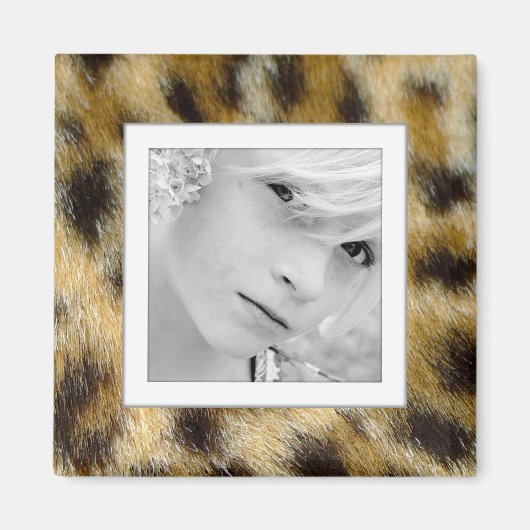  foto uploaden Leopard Fur Print Magnet (Voorkant)