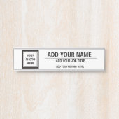 Foto uploaden Naam toevoegen - Functie en bedrijfs Deurbordje (Voorkant)