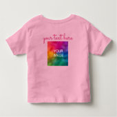 Foto uploaden Tekst toevoegen Roze Baby Dubbelzijd Kinder Shirts (Achterkant)