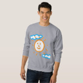 Foto uploaden Zet Kinder illustratie om in grijs Trui (Voorkant volledig)