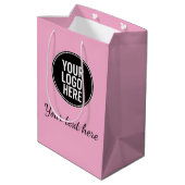Foto-uploadsticker | Waterdicht vierkant label Medium Cadeauzakje (Achterkant Gekanteld)