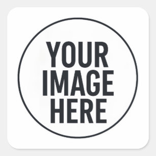Foto-uploadsticker   Waterdichte vierkante sticker