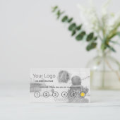 Foto Uw Logo Label Line Loyalty Kaart (Staand voorkant)