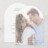 Foto V MOD Chic 3 LG Save the Date Boog Kaart (Voorkant / Achterkant)