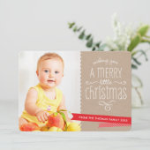 FOTO VACATIE moderne speelse type rustige kraft Feestdagenkaart (Staand voorkant)