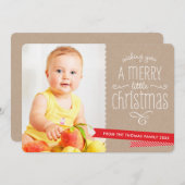 FOTO VACATIE moderne speelse type rustige kraft Feestdagenkaart (Voorkant / Achterkant)