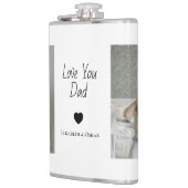 Foto Vaderdag cadeau met Kinder namen - Heupfles (Links)