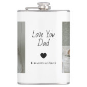 Foto Vaderdag cadeau met Kinder namen - Heupfles (Voorkant)