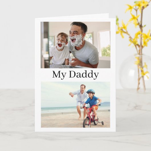 Foto Vaderdag Kaart van Admiring Son (Gele Bloem)