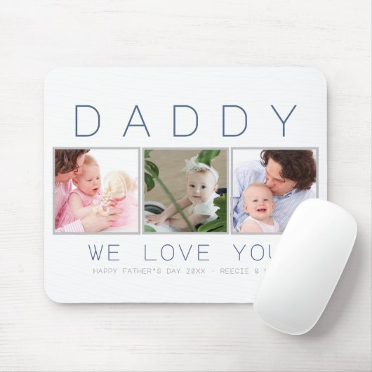 Foto vaderdag Papa Custom 3 Muismat (Met muis)