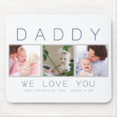 Foto vaderdag Papa Custom 3 Muismat (Voorkant)