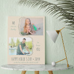 Foto vaderdag quote Curly Bracket 2 Imitatie Canvas Print<br><div class="desc">Creëer uw eigen fotocanvas voor Vaderdag (editable aan om het even welke gelegenheid). Het moderne ontwerp kenmerkt 2 van uw favoriete foto's, gevormd en met decoratieve krullende steunen, dunne doopvonttypografie en casual handgeschreven manuscript ontworpen. De formulering luidt: "We hebben het geluk dat we JULLIE hebben" en je kunt dit bewerken...</div>