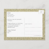 FOTO VAKANTIE KAART chevron glitter bord gouden ma (Achterkant)