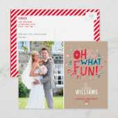 FOTO VAKANTIE KAART feestelijke typografie oh wat  (Voorkant / Achterkant)