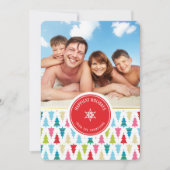 FOTO VAKANTIE KAART helder kerstboompatroon (Voorkant)