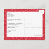 FOTO VAKANTIE KAART krijtbord glitter type rood (Achterkant)