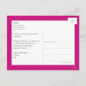 FOTO VAKANTIE KAART krijtbord glitter type roze (Achterkant)