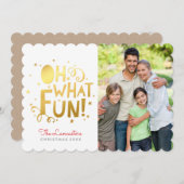 FOTO VAKANTIE KAART leuk feestelijk goud oh wat le (Voorkant / Achterkant)