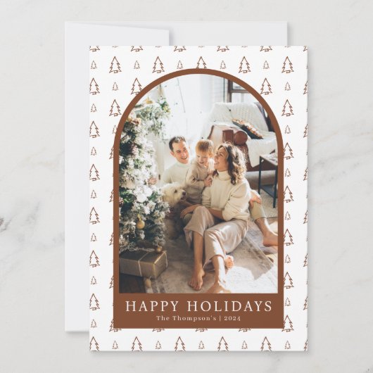 Foto vakantie Kaart, moderne kerst Kaart (Voorkant)