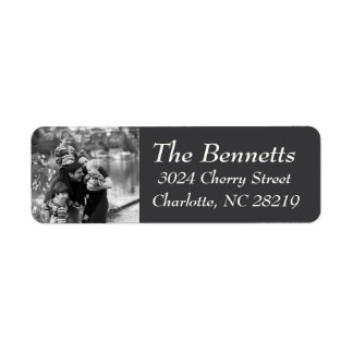 Foto Vakantie retour adreslabels: Chalkboard Etiket