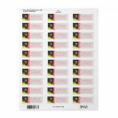 Foto Vakantie retour adreslabels: Gestreepte foto Etiket (Full Sheet)