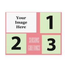 foto vakantie roze groet briefkaart