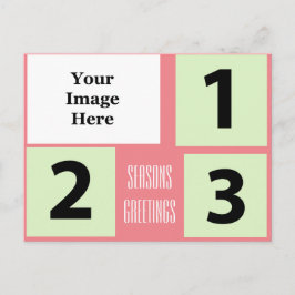 foto vakantie roze groet briefkaart