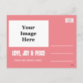 foto vakantie roze groet briefkaart (Achterkant)