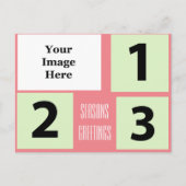 foto vakantie roze groet briefkaart (Voorkant)