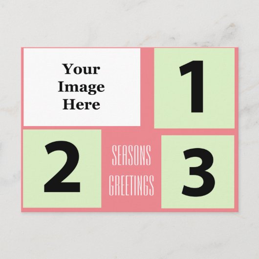 foto vakantie roze groet briefkaart (Voorkant)