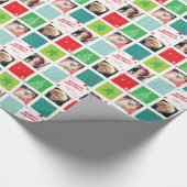 FOTO VAKANTIE WRAP ster kerst rood groen blauw Cadeaupapier (Hoek)