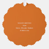 Foto Vakantiekrans Gepersonaliseerde Kerstmis Ornament Kaart (Achterkant)