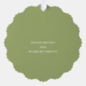 Foto Vakantiekrans Gepersonaliseerde Kerstmis Ornament Kaart (Achterkant)