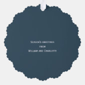 Foto Vakantiekrans Gepersonaliseerde Kerstmis Ornament Kaart (Achterkant)