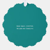 Foto Vakantiekrans Gepersonaliseerde Kerstmis Ornament Kaart (Achterkant)