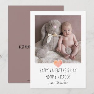 Foto Valentijn voor mama en papa nieuwe ouders Feestdagenkaart