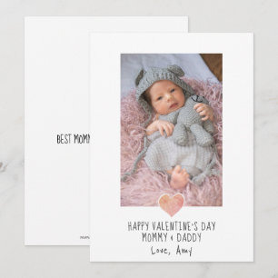 Foto Valentijn voor mama en papa nieuwe ouders Feestdagenkaart