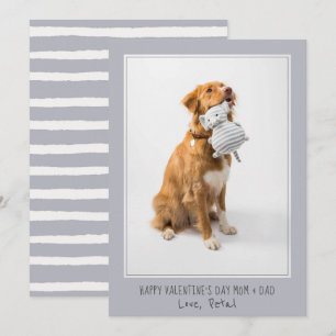 Foto Valentijn voor moeder en vader van Dog Pet Feestdagenkaart