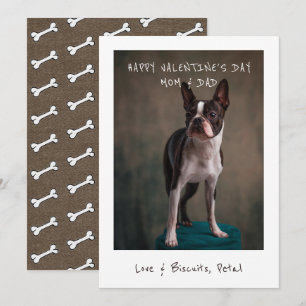 Foto Valentijn voor moeder en vader van hond Feestdagenkaart