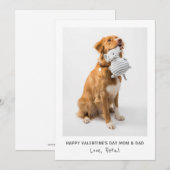Foto Valentijn voor moeder en vader van hond Feestdagenkaart (Voorkant / Achterkant)