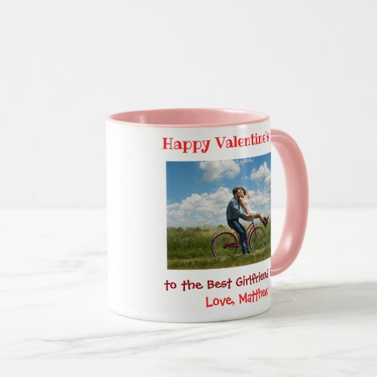 Foto Valentijnsdag Best Vriendin Cute Couple Mok (Voorkant rechts)