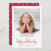 Foto Valentijnsdag | Elegante Stijlvolle Script Feestdagenkaart (Voorkant / Achterkant)