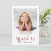 Foto Valentijnsdag | Elegante Stijlvolle Script Feestdagenkaart (Staand voorkant)