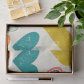 Foto Valentijnsdag Kleurrijke Grunge Harten Tissuepapier (Geschenk)