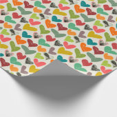 Foto Valentijnsdag Kleurrijke Grunge Hearts Cadeaupapier (Hoek)