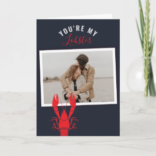 Foto Valentijnsdag Lobster Seafood Gag Custom Feestdagen Kaart