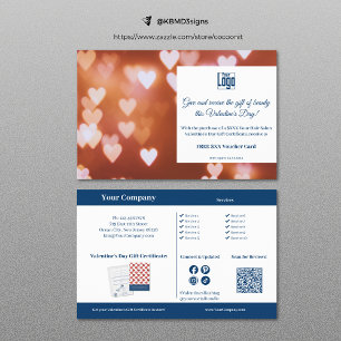 Foto Valentijnsdag Promotie Blauw Wit Flyer